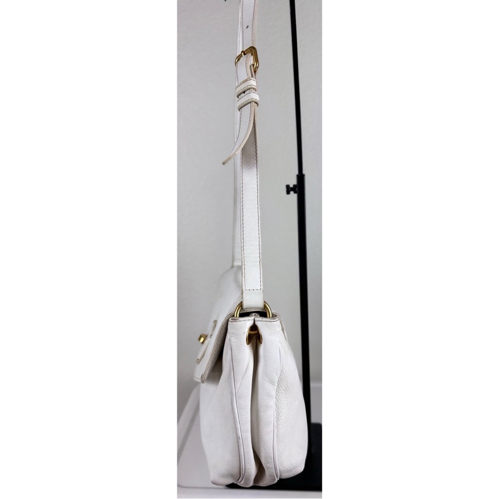 Marc by Marc Jacobs White Flap Crossbody Hobo - Picture 4 of 11